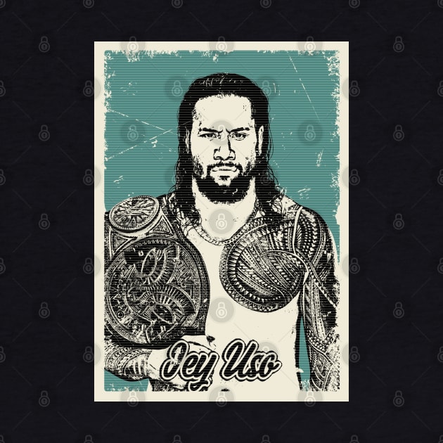 Vintage Jey Uso Wrestling by Pinjem Seratus